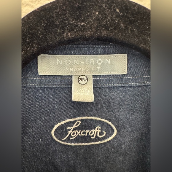 Foxcroft denim non iron, shaped fit button up 20W - Picture 2 of 15